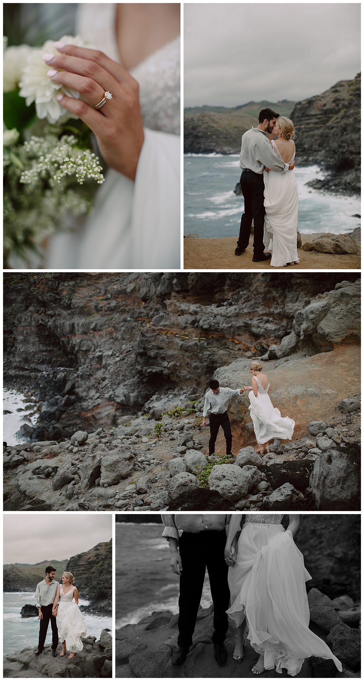 Couple on their wedding day on Maui, Hawaii.