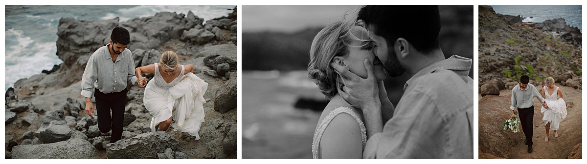 Couple on their wedding day on Maui, Hawaii.