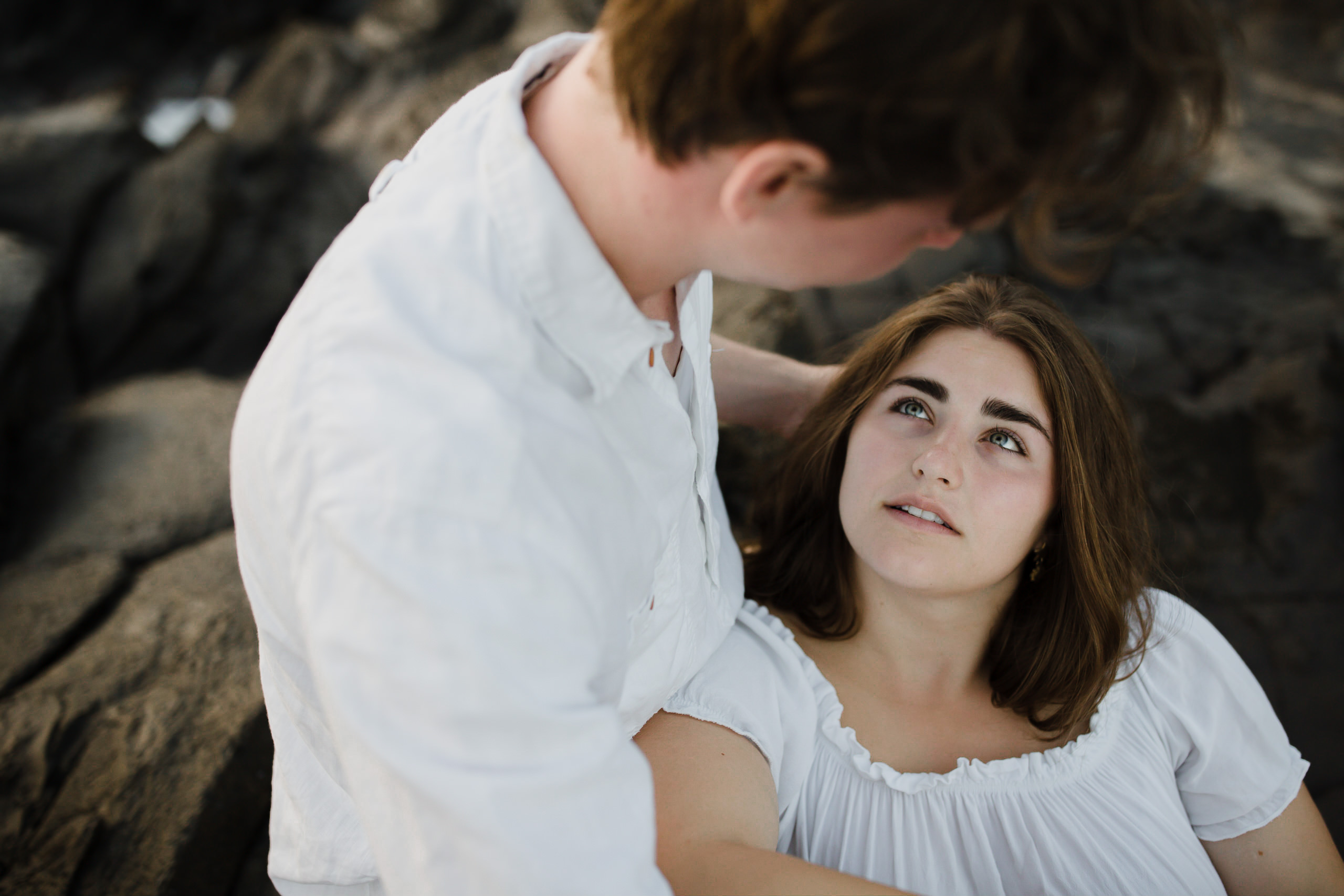 Romantic close up portrait on Maui by Stephanie Betsill