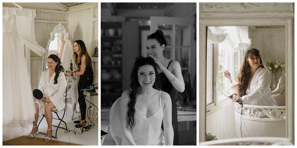 Bride Getting Ready for her Haiku Mill Wedding