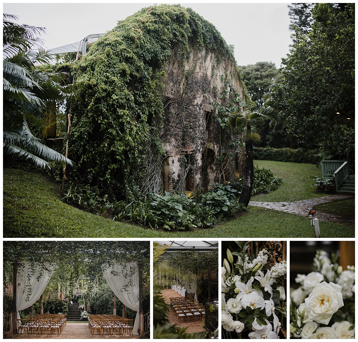 Photos of the Haiku Mill Wedding Venue