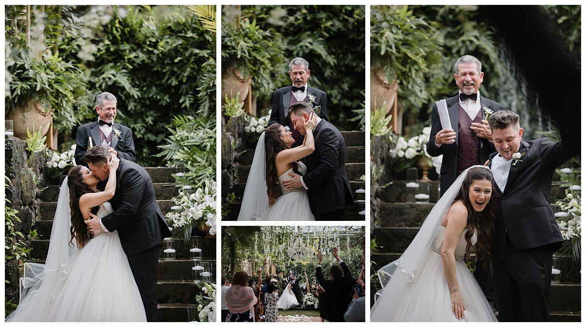 first kiss at the Haiku Mill on Maui